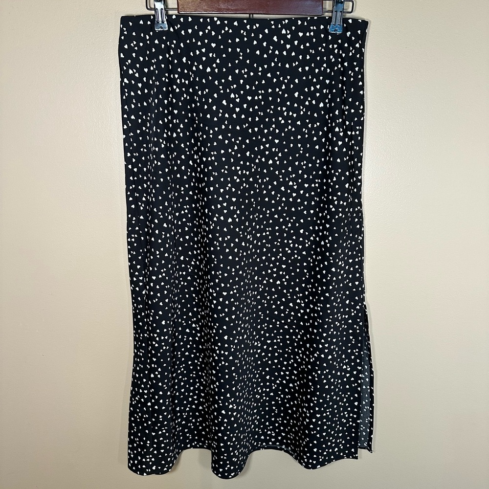 A New Day Black and White Patterned Pencil Skirt